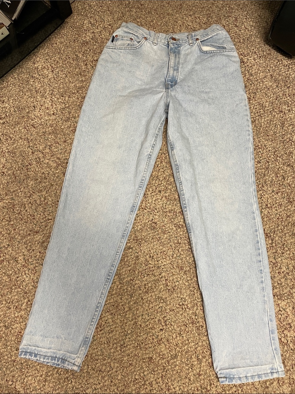 Vintage 90s “chic” light Blue Men's Straight-Leg wide cut Jeans
